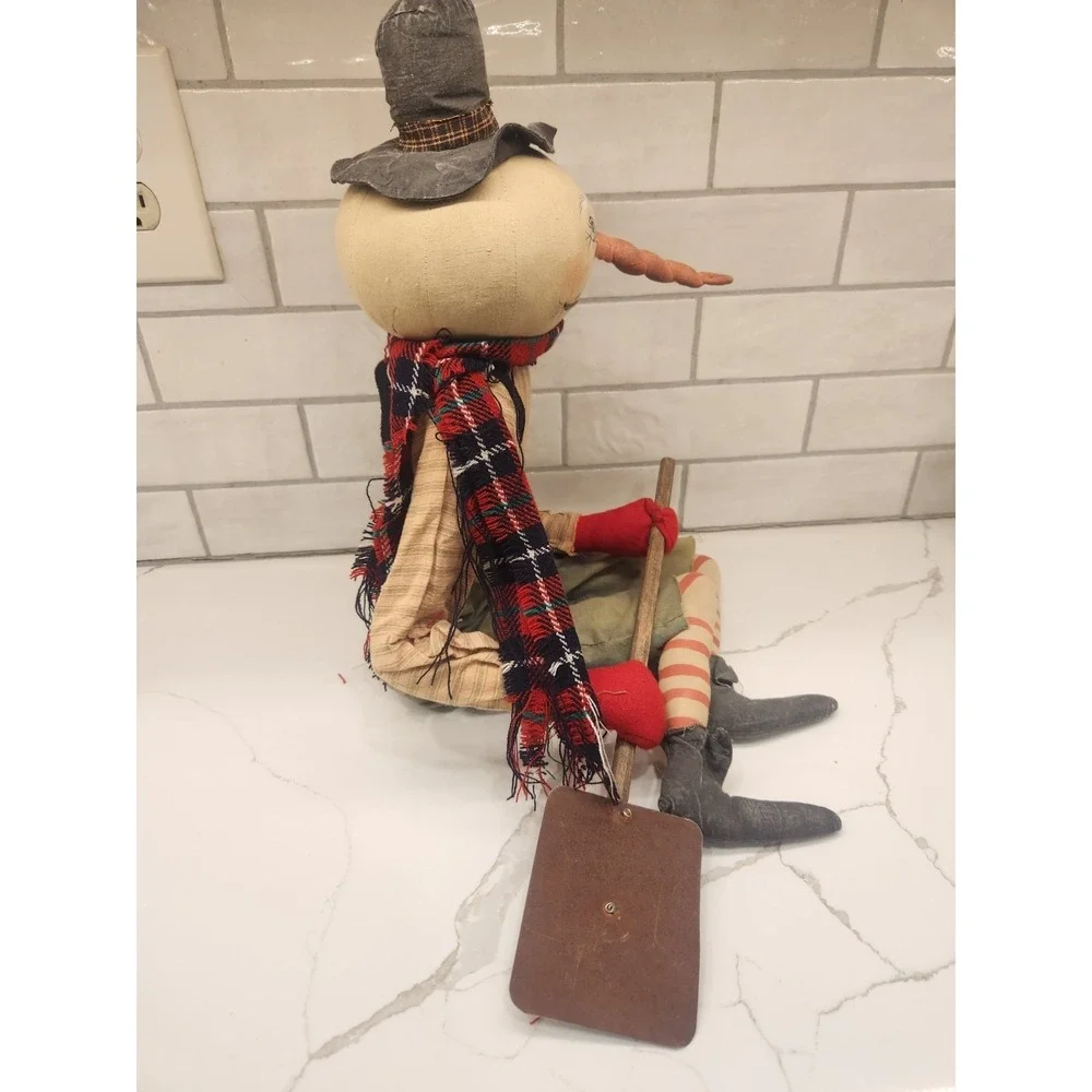 Vtg. Christmas‎ Gathered Traditions By Joe Spencer Scoop Along Snowman Doll 22